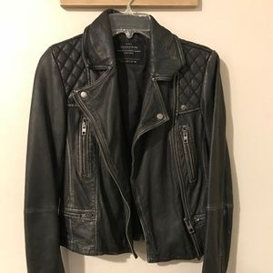 AllSaints Cargo Leather Biker Jacket